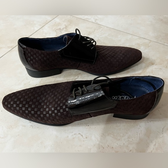 *NEW* Maceoo Brown Checkered Dress Shoes (US Size 8) - Picture 6 of 6
